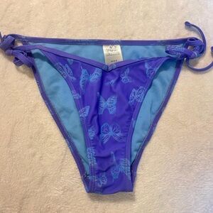 Wild Fable Purple Bikini Bottom with Butterfly Design